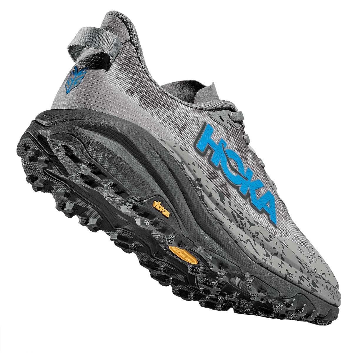 Hoka Speedgoat 6 Shoe Men's in Galactic Grey and Hoka Blue
